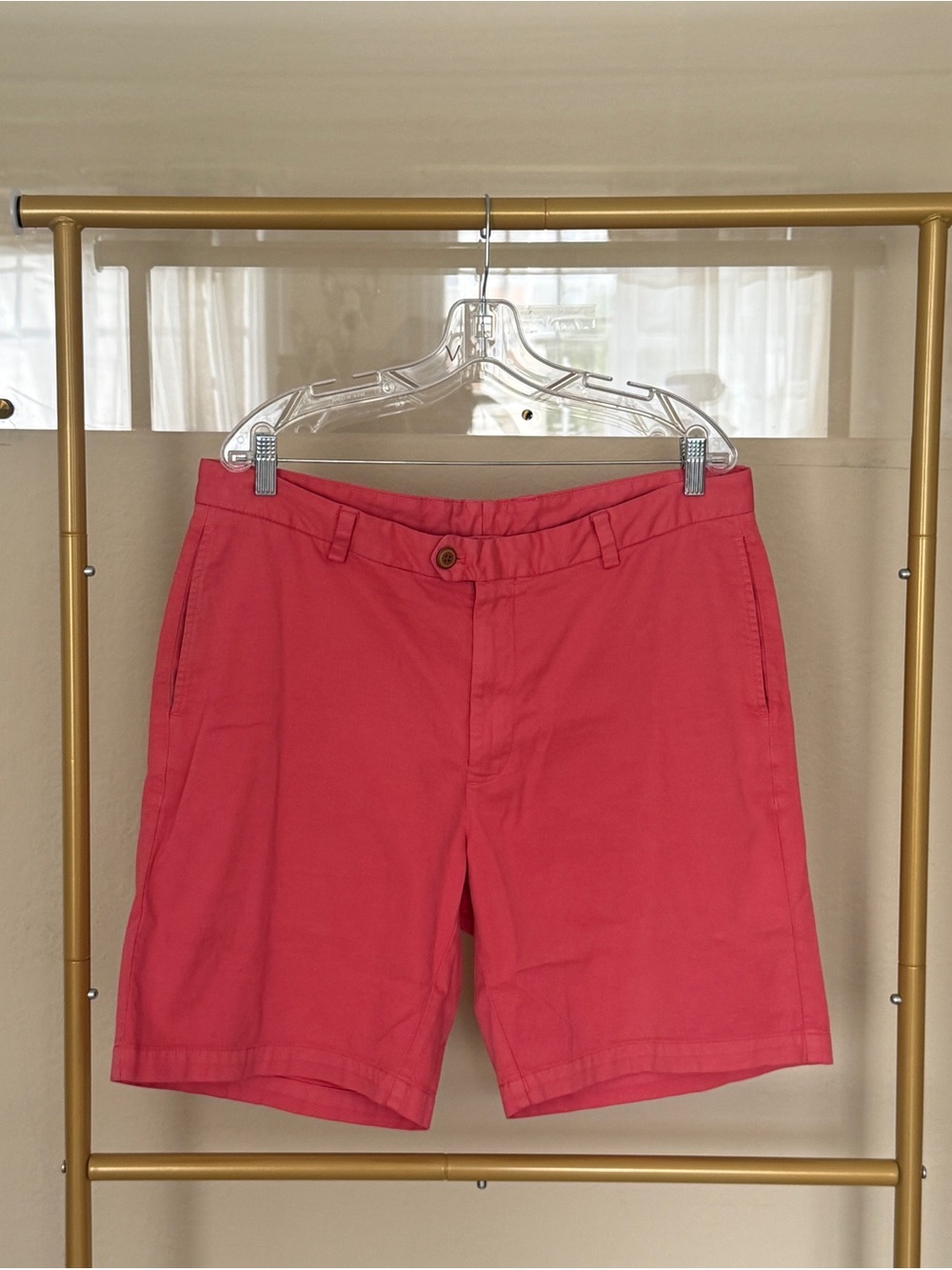 Paul Stuart Coral Pima Cotton Stretch Chino Shorts Men’s Size 36